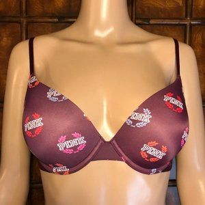 Victoria's Secret PINK Laurel Logo Pushup Bra